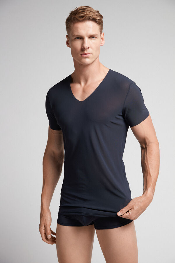 Micromesh Top met Raw-edge