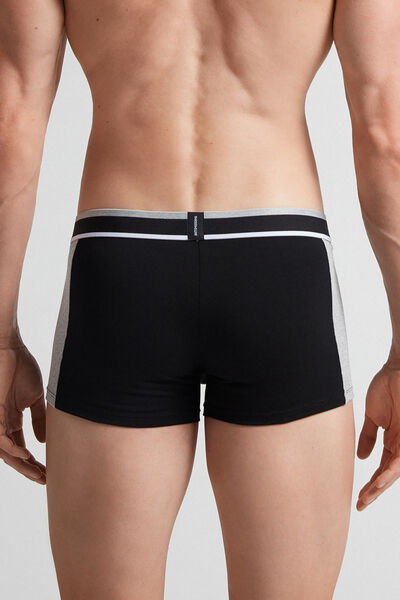 Zweifarbige Retroshorts aus elastischer Supima®-Baumwolle