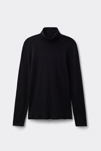 Maglia Manica Lunga Collo Alto 100% Lana Merino