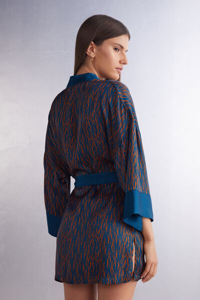 Kimono in Raso di Viscosa Go Animalier