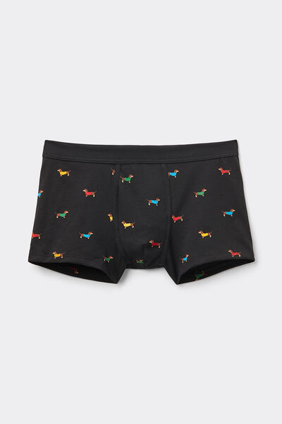 Basset Baskılı Superior Pamuklu Boxer