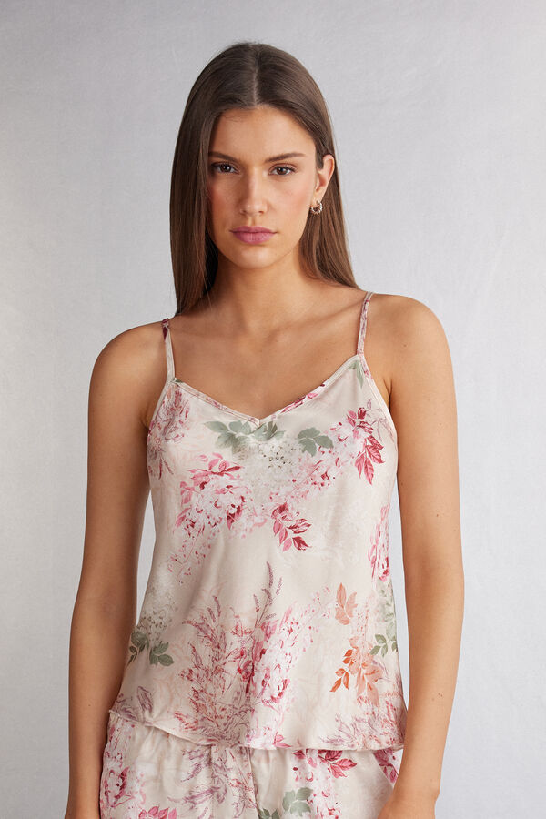 Top aus Satin Secret Garden