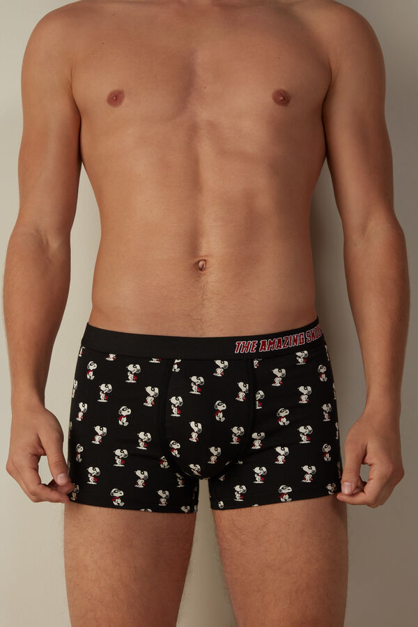 Snoopy Print Boxers in Stretch Supima® Cotton