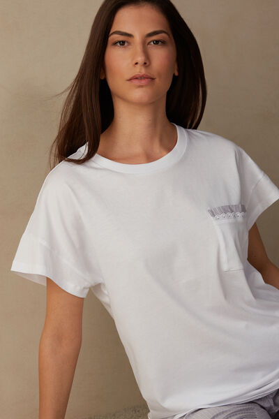 T-shirt manches courtes en coton supima® Boyfriend's Shirt
