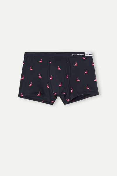 Boxershorts mit Flamingo-Print aus elastischer Supima®-Baumwolle