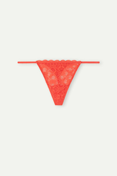 Lace Thong with Side Straps