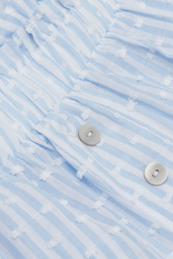 R&ouml;vidnadr&aacute;g Plumetis Pamutv&aacute;szonb&oacute;l Romantic Stripes