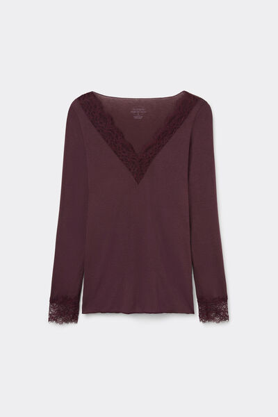 Modal Cashmere Ultralight Long Lace Shirt