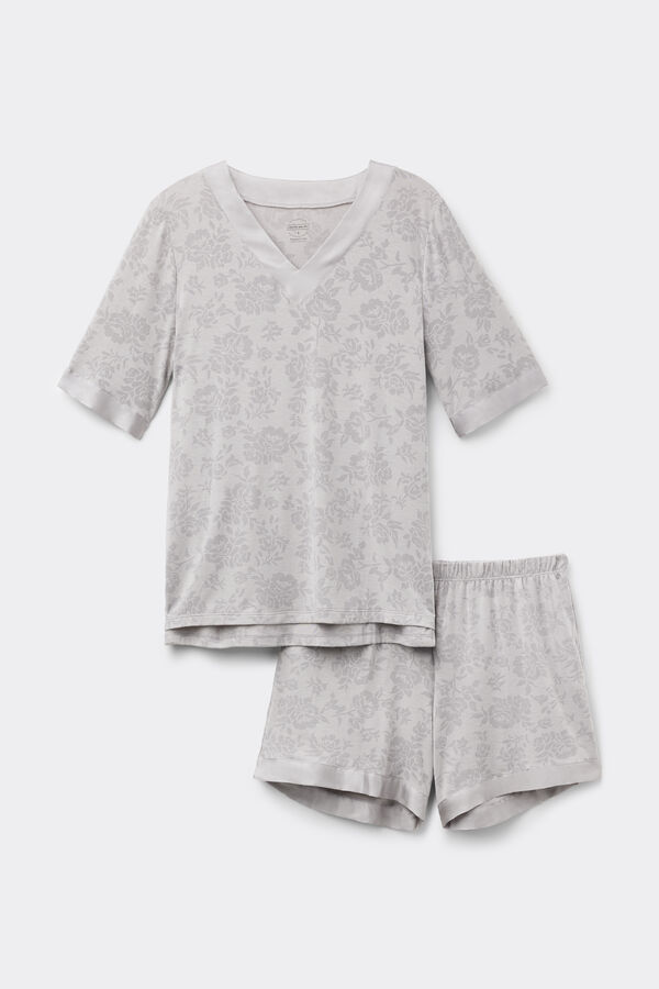 Soft Dreams Devoré Motif Short Pajamas