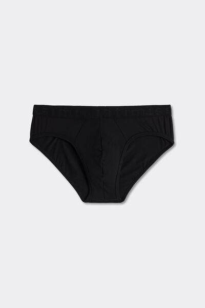 Slip pour homme en microfibre avec élastique à logo