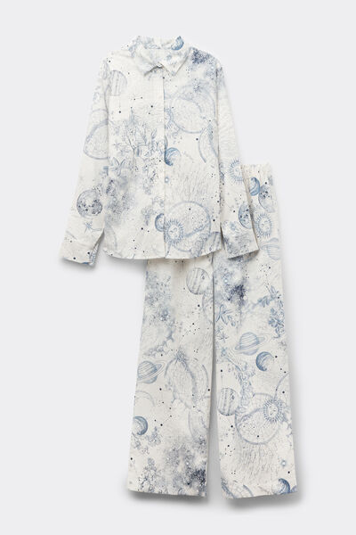 Luxury Dreams Long Linen and Cotton Pyjamas