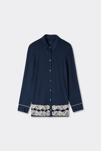 Vorne offenes Shirt aus Modal Pretty Flowers