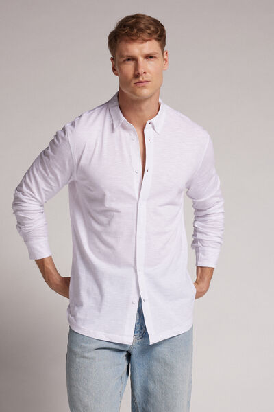 Slub Cotton Long Sleeve Shirt
