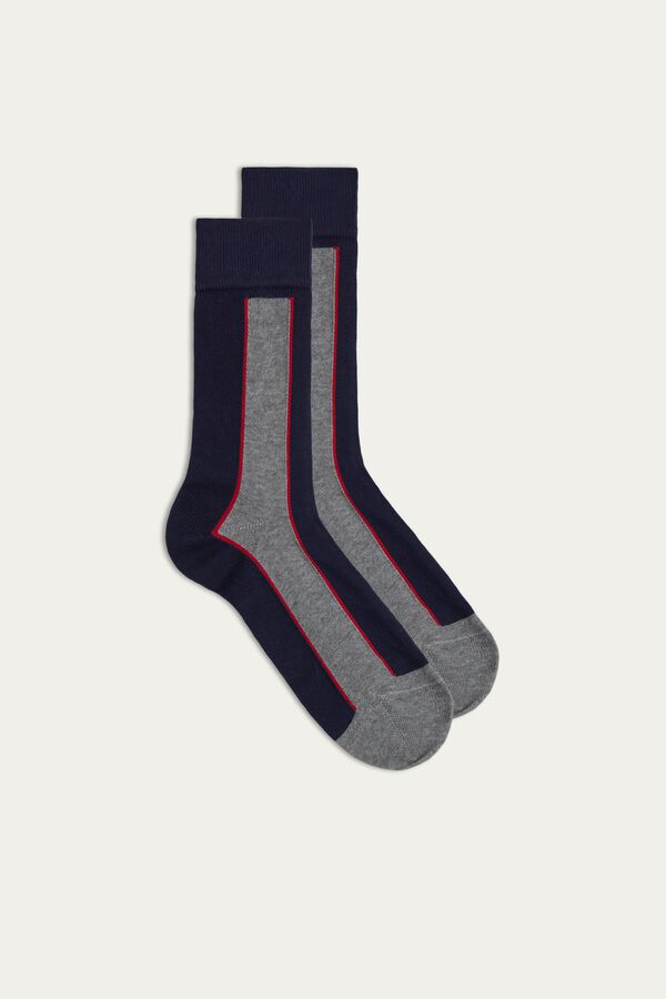 Short Socks in Patterned Warm Cotton