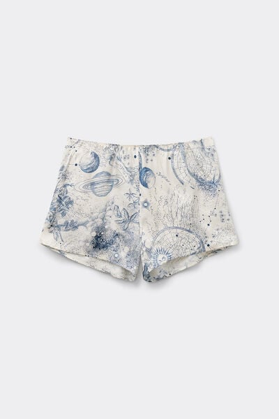 Pantaloncino in Raso di Viscosa Luxury Dreams