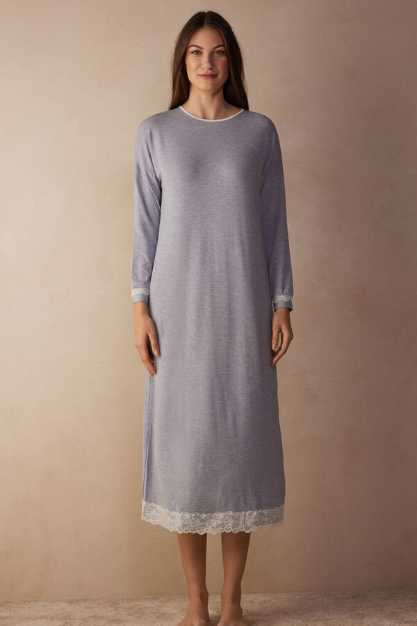 Long Nightdress with Lace Details