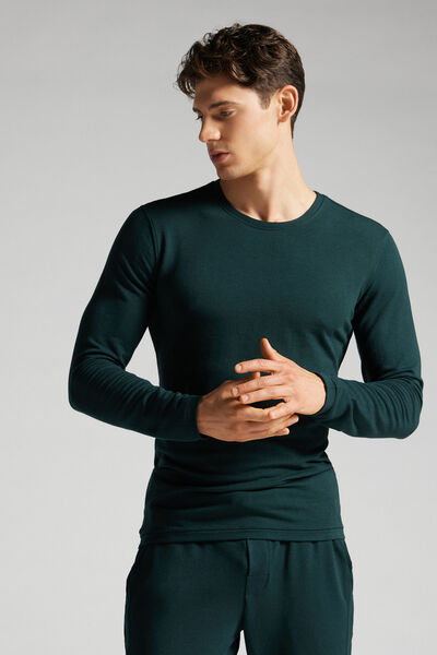 Camiseta básica de manga larga para hombre de modal