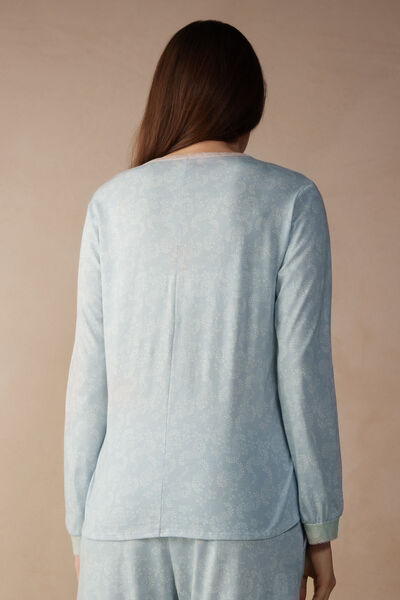 Romantic Cashmere Long Sleeve Cotton Top
