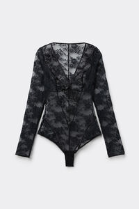 Body Manica Lunga Pizzo Couture de Nuit