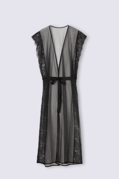 Intricate Surface Tulle Dressing Gown