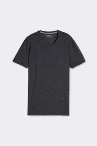 Kurzarm-T-Shirt aus Stretch-Merinowolle