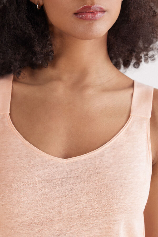 The Pure Linen リネン タンクトップ