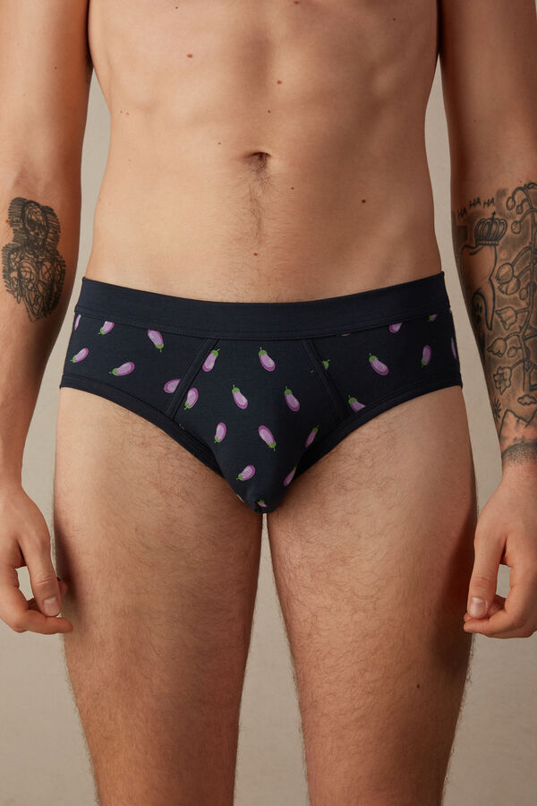 Stretch Supima® Cotton Aubergine Briefs