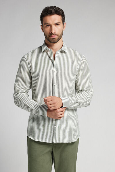 Camicia in Lino e Cotone