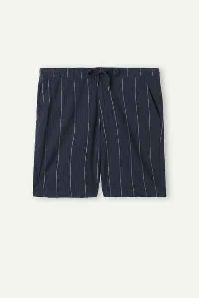 Seersucker Drawstring Shorts