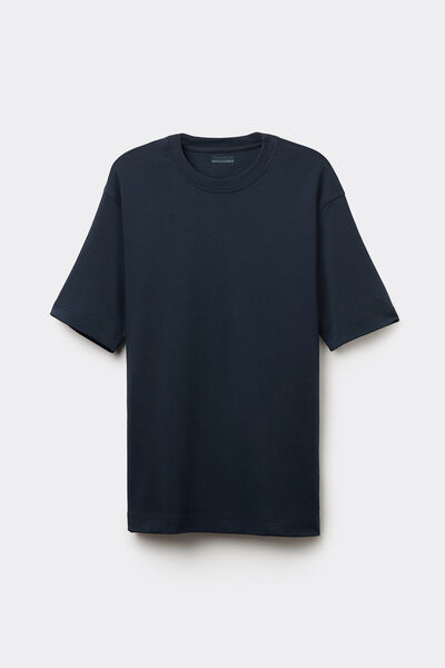 Camiseta Amplia de Algodón Interlock