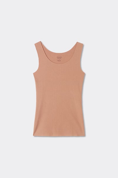 Débardeur à col rond en coton sans couture