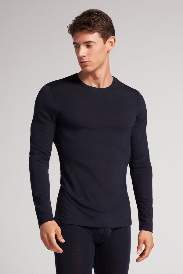 Long-sleeve Round-Neck Merino-Wool Top