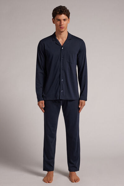 Full-Length Button-Up Superior Cotton Pyjamas