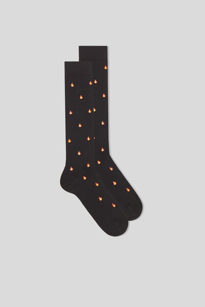 Long Patterned Cotton Socks