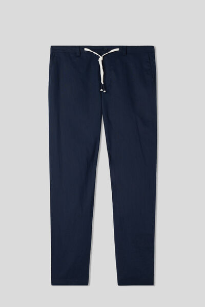 Pantalone Lungo in Lino e Cotone