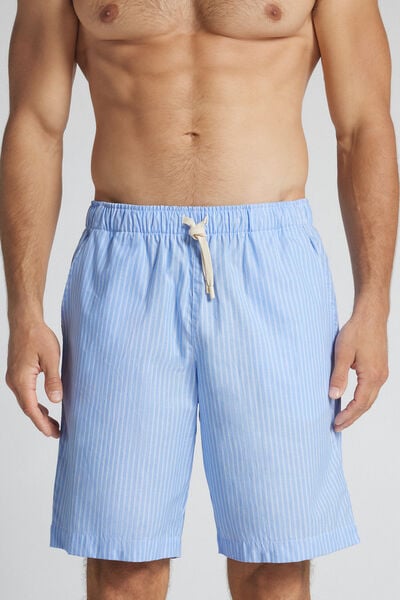 Pantaloncini in Tela Stampa Gessato
