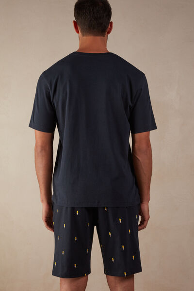 Short Cotton Ice-Cream Print Pyjamas