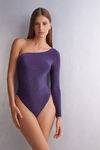 The Game of Seduction Lamé One-Shoulder Bodysuit
