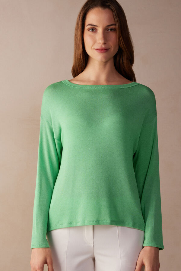 Ultrasoft Modal with Cashmere Long-Sleeved Jumper