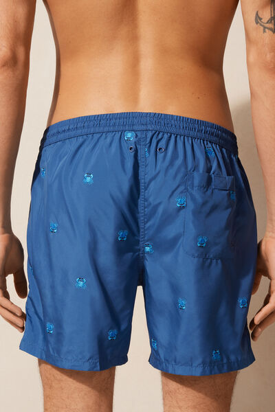 Crab-Embroidered Swim Shorts