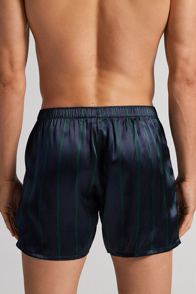 Silk boxers with striped pattern