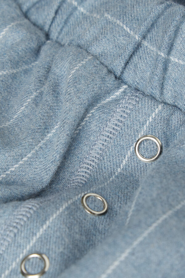 Full-Length Brushed Plain-Weave Pinstripes Fantasy Joggers