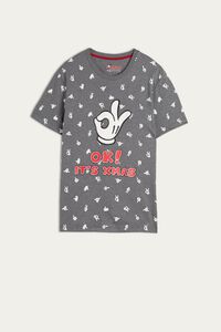 Mickey Hands Print Cotton T-shirt