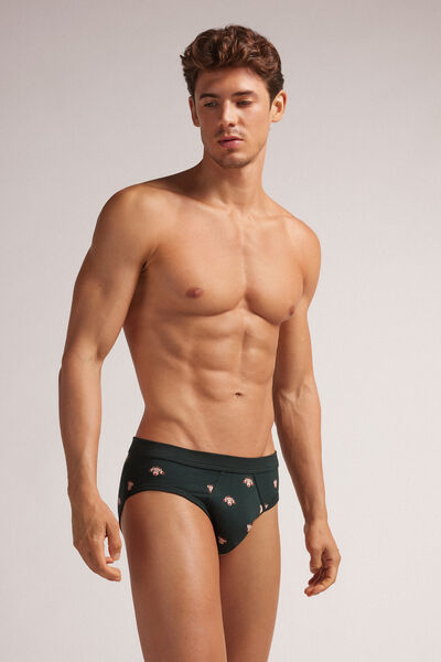 Superior Cotton Briefs with Monkey Print