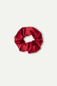 Hårscrunchie i silke med resår