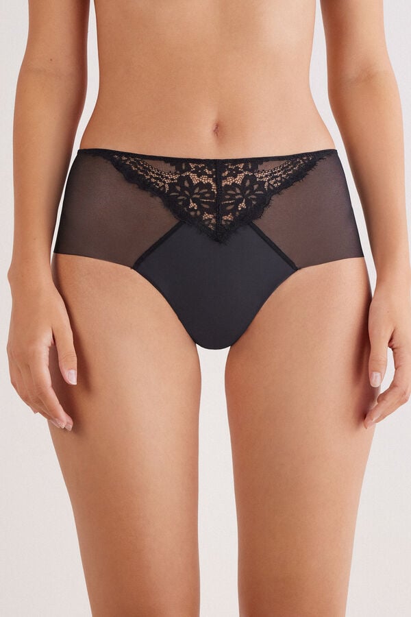 Figi Brazylijskie Culotte z Wysokim Stanem Sheer Glamour