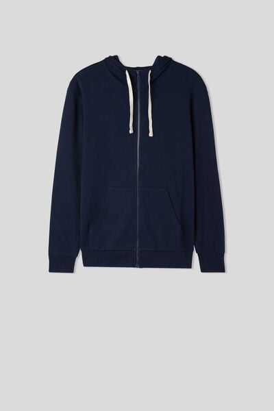 Zip-Up Cotton Hoodie