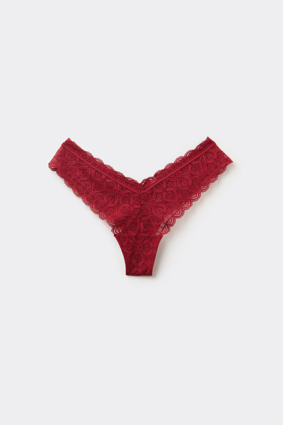 80s-Style Lace Brazilian Briefs