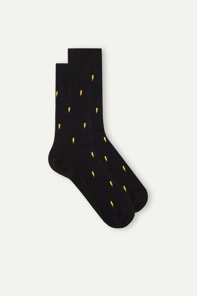 Korte katoenen sokken met patroon