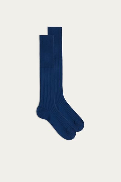 Long Socks in Ribbed Warm Cotton